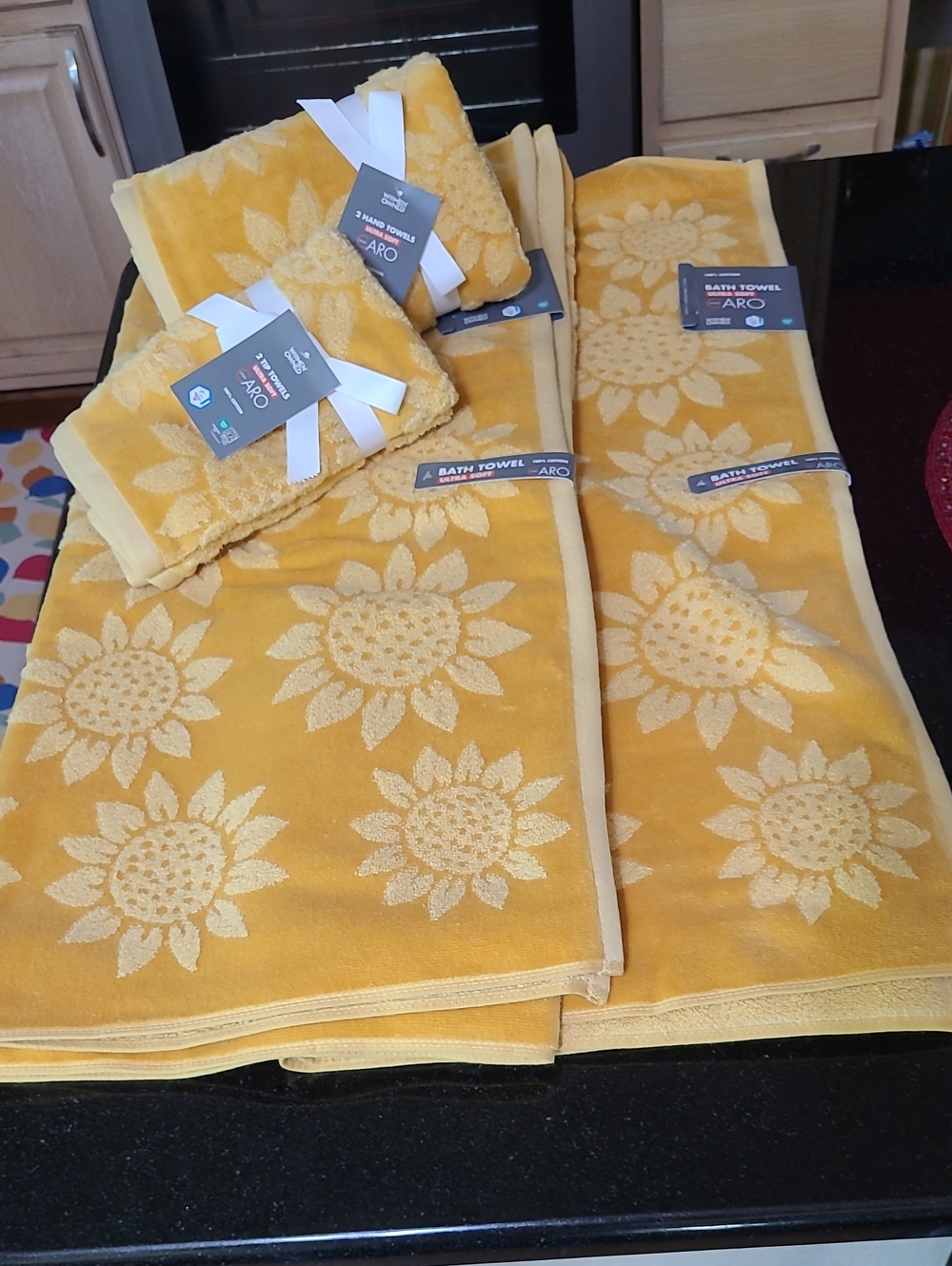 Caro Home Sunflower Bath Towel Set - Picture 8 of 8